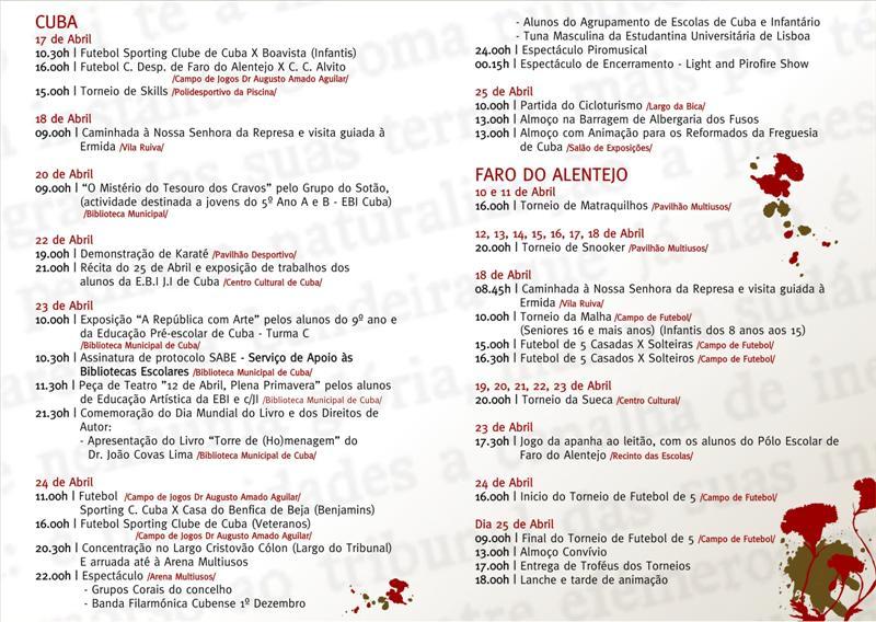 programa 25 Abril 2010 programa 25 Abril 2010