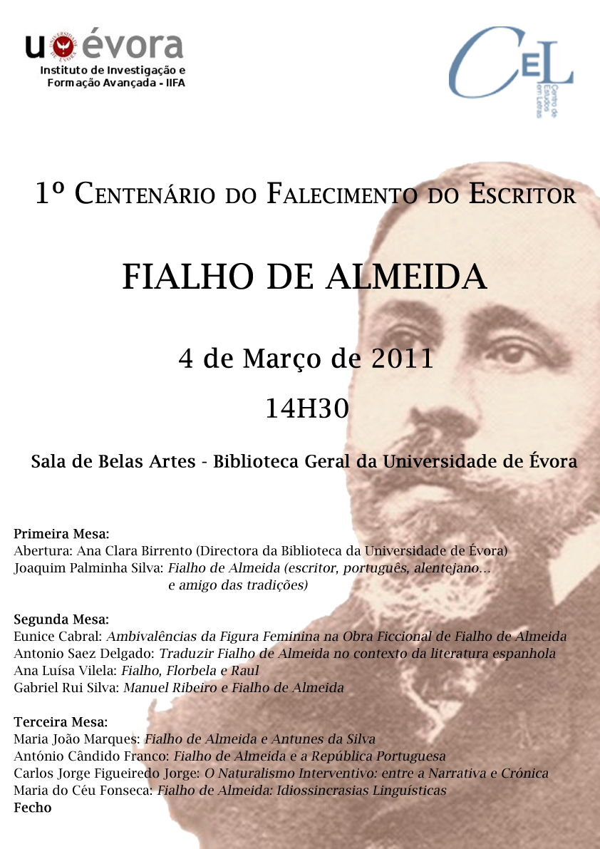 Jornada Evocativa do Escritor Fialho de Almeida Jornada Evocativa do Escritor Fialho de Almeida