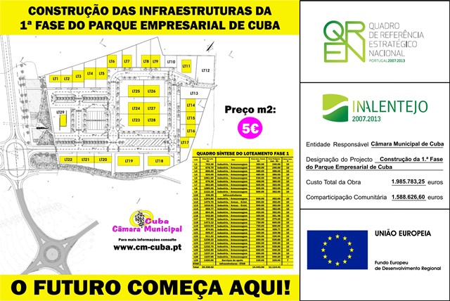 Construção das Infraestruturas da 1ª Fase do Parque Empresarial de Cuba