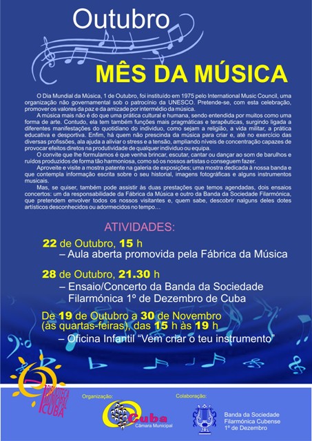 Outubro Mês da Musica