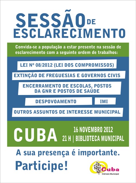 Sessão de Esclarecimento - Cuba