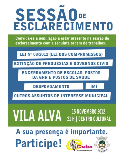 Sessão de Esclarecimento - Vila Alva