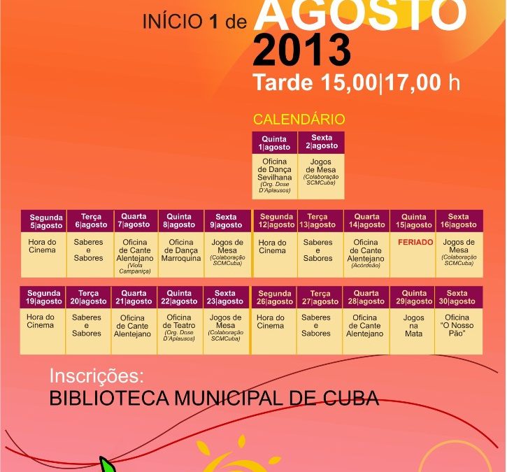 Férias de Verão na Biblioteca – 2013