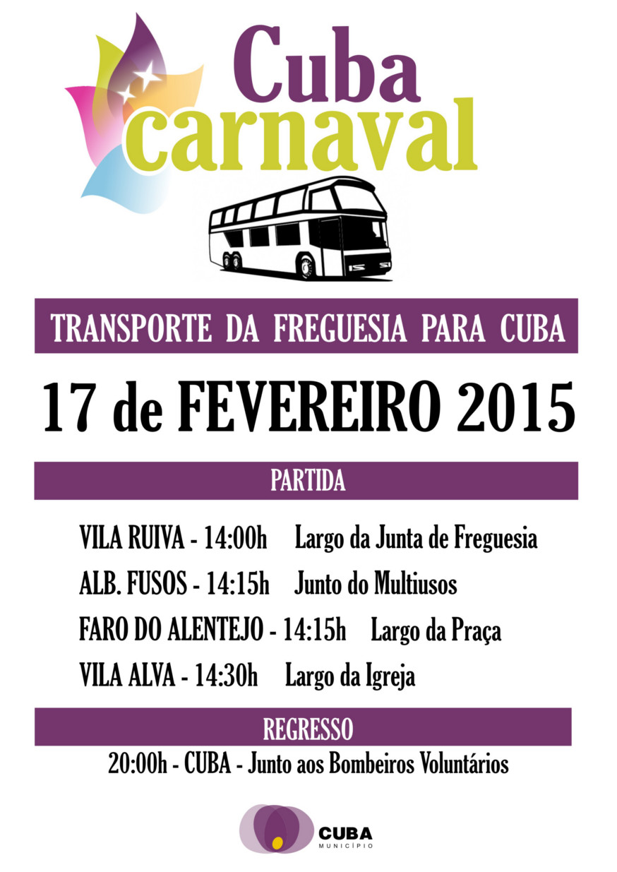 transporte carnaval freguesias