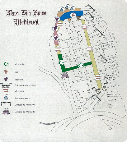 Mapa da Vila Ruiva Medieval