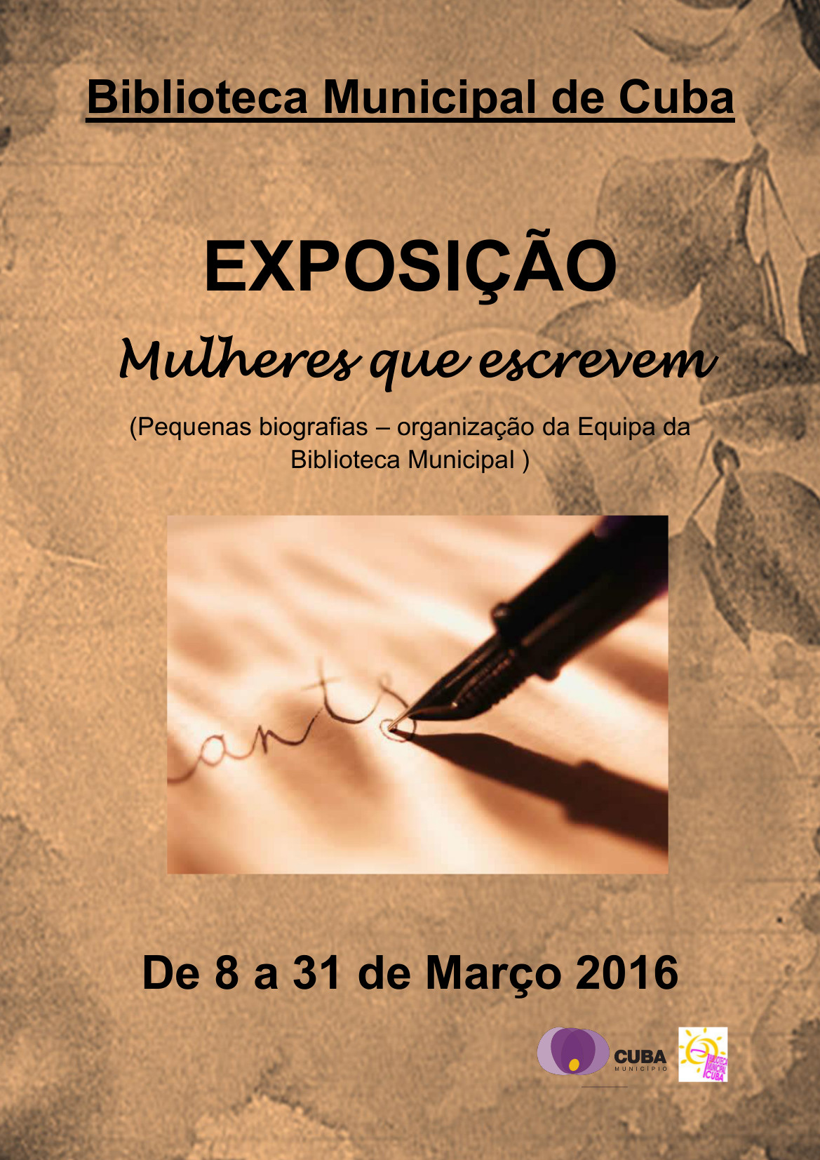 CARTAZ EXPOSIÇÃO MULHERES QUE ESCREVEM