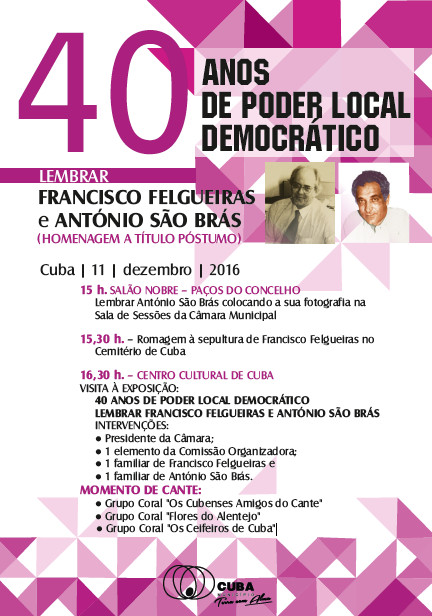 40ANOS PODER LOCAR E HOMENAGENS POSTUMAS