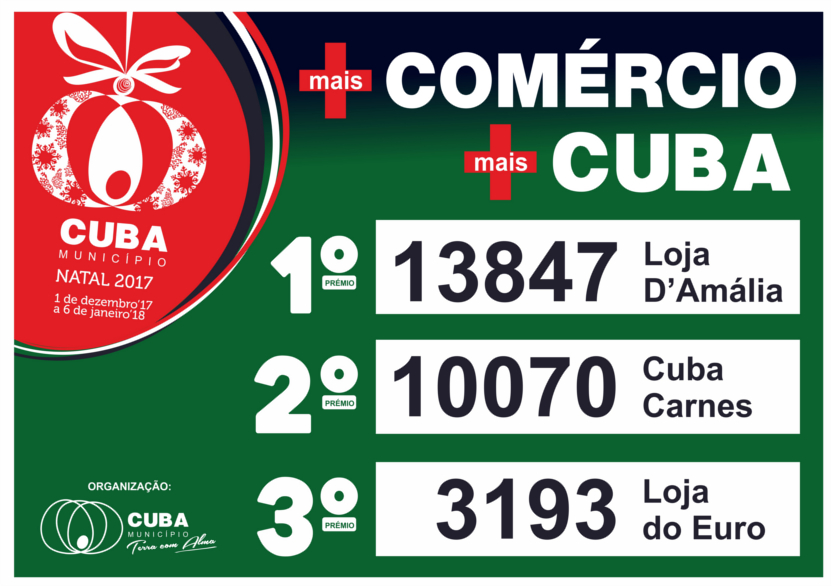 CARTAZ N SORTEADOS COM CUBA 2017
