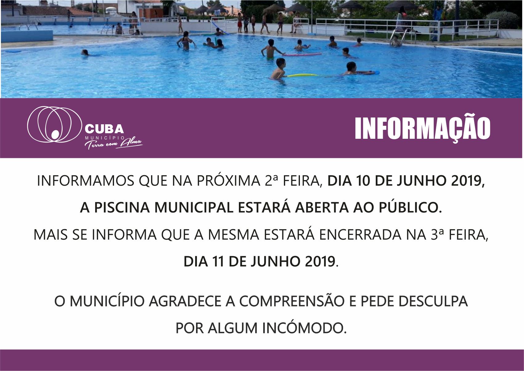 INFORMAÇÃO PISCINAS
