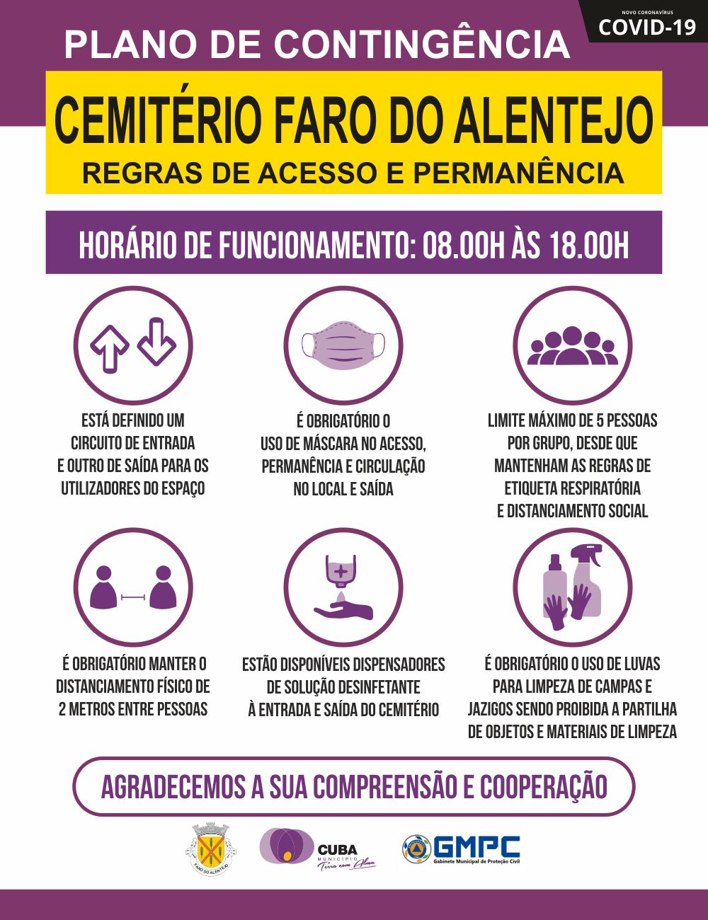 PLANO CONTINGENCIA CEMITERIO FARO DO ALENTEJO