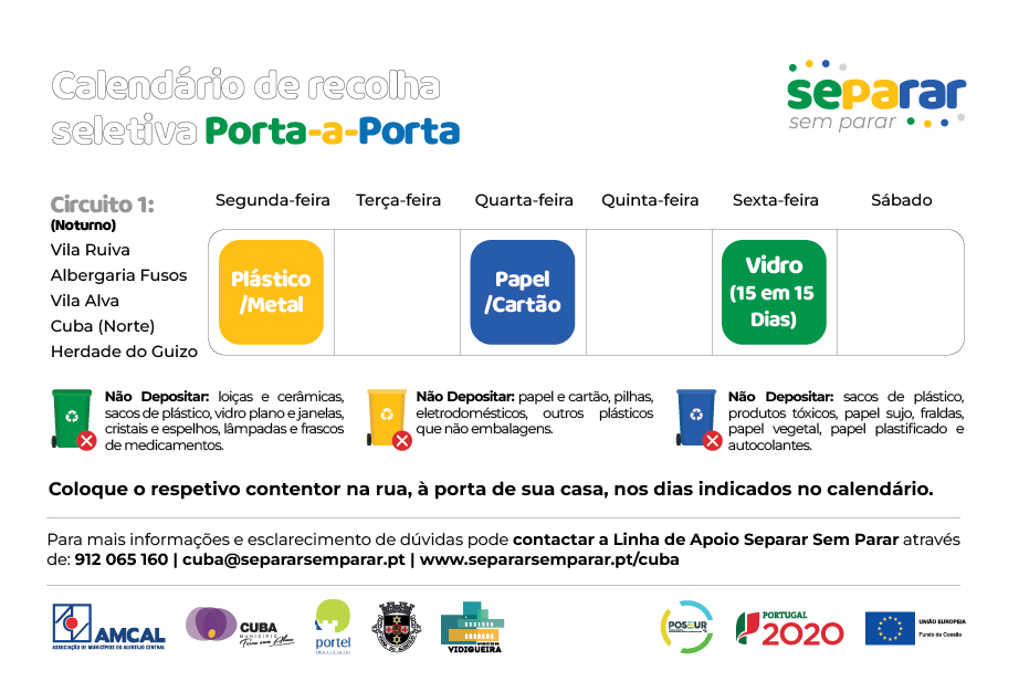 CALENDÁRIO SEPARAR SEM PARAR CIRCUITO1