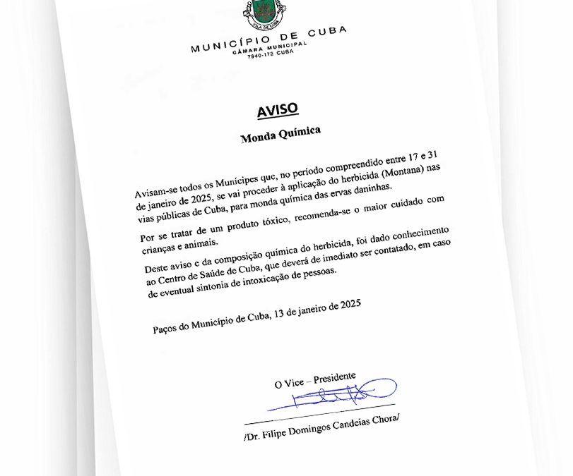AVISO – MONDA QUÍMICA