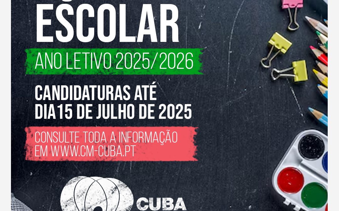 Candidaturas Ação Social Escolar – Ano letivo 2025/2026